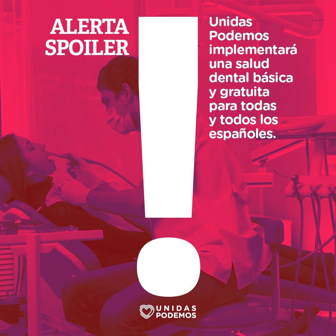 RitaBosaho's tweet image. #AlertaSpoiler Unidas Podemos luchará para que nunca más se ponga en peligro la salud bucodental de una buena  parte de la sociedad como lo que ocurrió con la estafa #Idental.