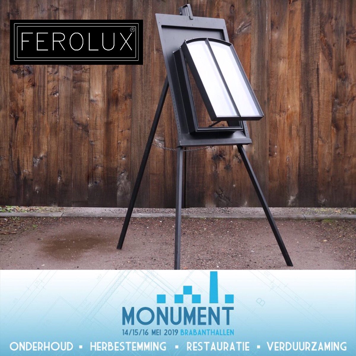 Kom jij ook naar onze #zwart #stalen #dakramen kijken?

Van dinsdag 14 t/m donderdag 16 mei 2019 staan we op de beurs #Monumenten in de #Brabanthallen in Den Bosch.

Meld je nu aan voor GRATIS entree!
databadge.net/reno2019/reg/m…

Kijk ook alvast op FEROLUX.nl