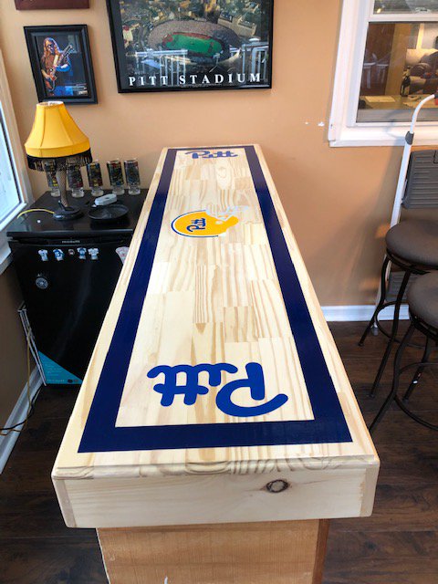 IBroughtTheBar's tweet photo. Worked with this #Pitt fan to replace his current bar top with one from https://t.co/Bot4r6decs.  Looks great! https://t.co/aYNu59LAMZ