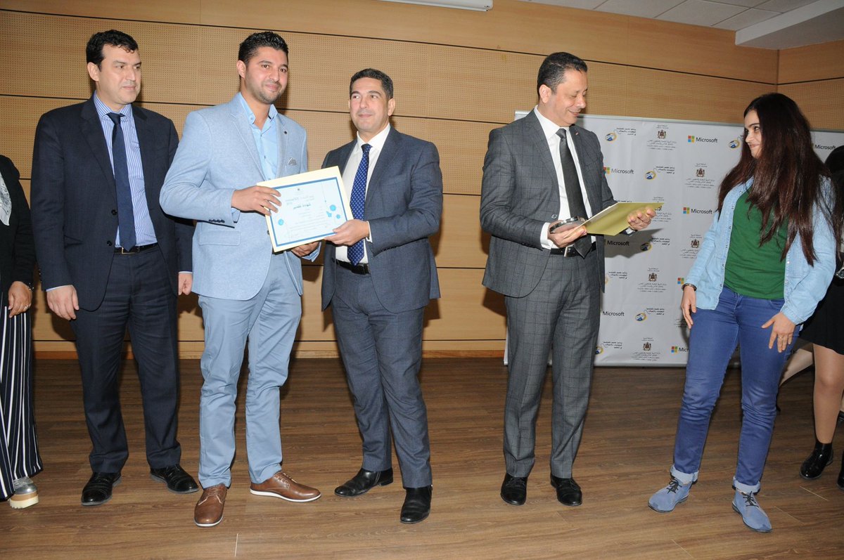 Bayla_Khalid's tweet photo. W/ with the Minister of National Education, the Secretary General of Ministry of NationaL Education, the Director of the GENIE  Program, @MicrosoftEDU TEM MENA &amp; #MIEExpert 18 in the innovative teachers ceremony in Rabat. 
@ilhamlaaziz @MarocEducation @azizabderrahim6 @kassou74 https://t.co/0GpAPFwEua
