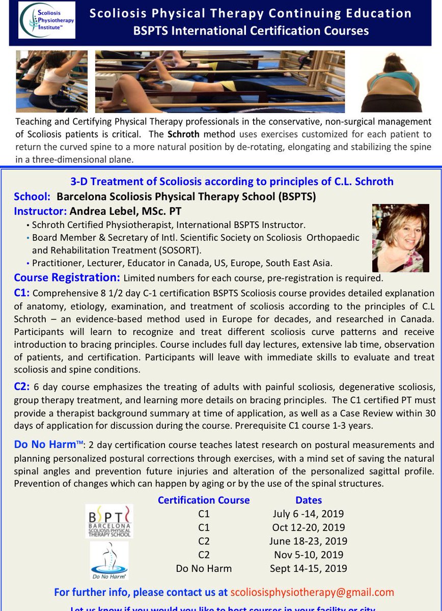 OttawaScoliosis's tweet image. Scoliosis Education Courses in 2019 Ottawa,  Canada to host a course contact us! Scoliosisphysiotherapy@gmail.com #scoliosis #schroth #schrothmethod #BSPTS #DoNoHarm -#scoliosisspecificphysiotherapy #scoliosiseducation #scoliosisandspineonlinelearning