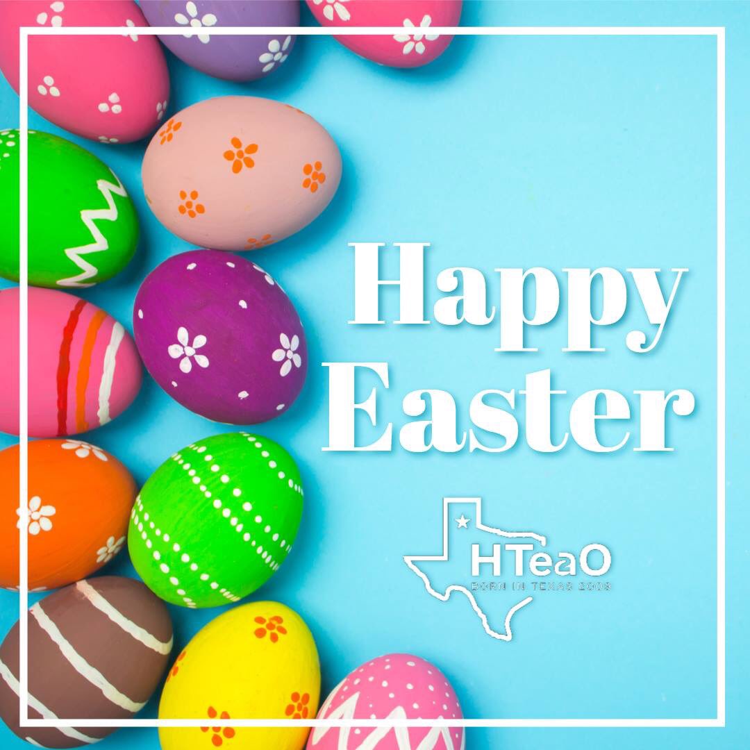 From the entire HTeaO family, Happy Easter. We are closed today to celebrate with family and friends. See you Monday morning, regular business hours. #drinkteabehappy