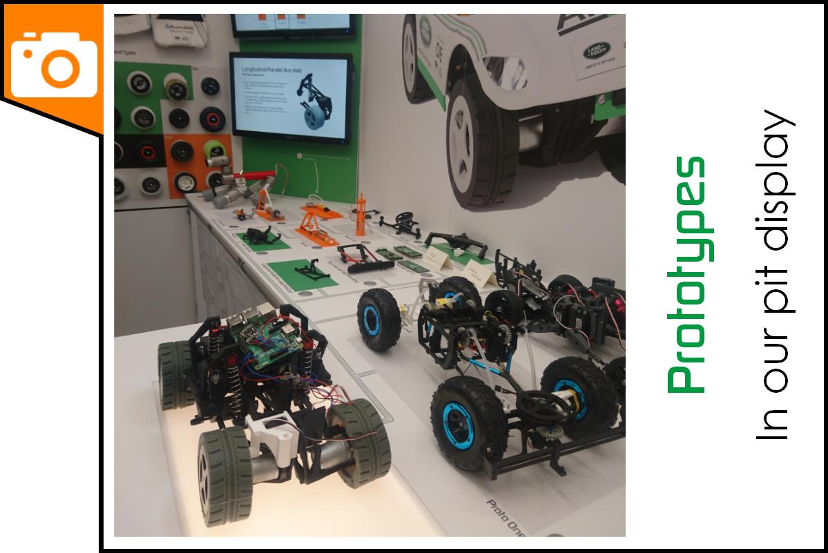 All4oneGermany's tweet photo. #All4One #4x4inSchools #LR4x4WF2019 #ThinkBeyond #DrivingInnovation #pitdisplay #prototypes #oneweekago @4x4inschoolshq @JLRCareers https://t.co/jDX7ZMDquQ