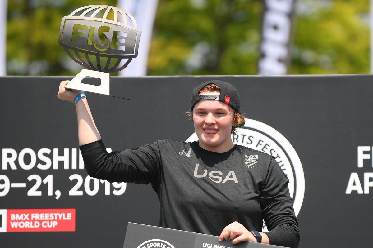 We see ya, Hannah Roberts. The 17-year-old @usacycling standout captured her second straight @UCI_BMX_FS victory from Hiroshima, Japan, while fellow #TeamUSA athlete @perrisbenegas finished in third. go.teamusa.org/2VZBRLF
