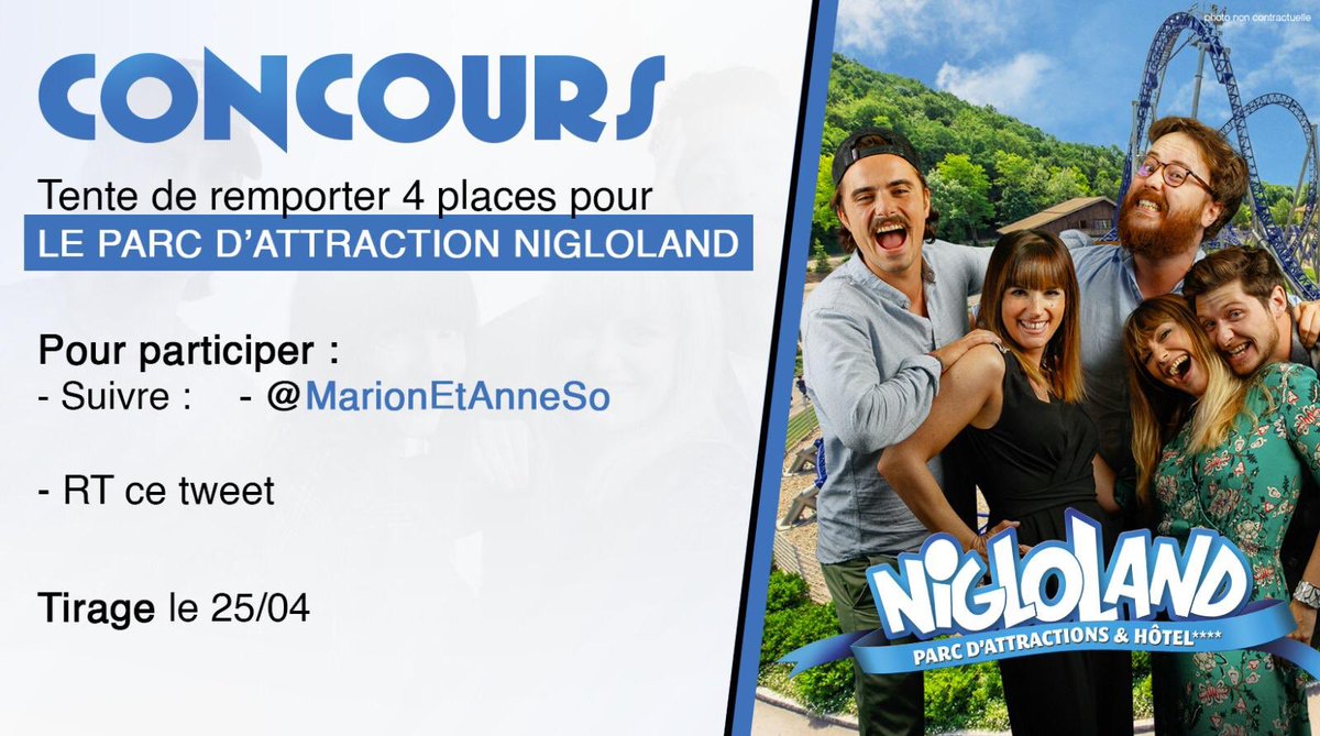 FuuryStream's tweet photo. Tente de remporter 4 places pour @Nigloland 🎢
➡️ RT + Follow @MarionEtAnneSo https://t.co/nAyp4mOhqF