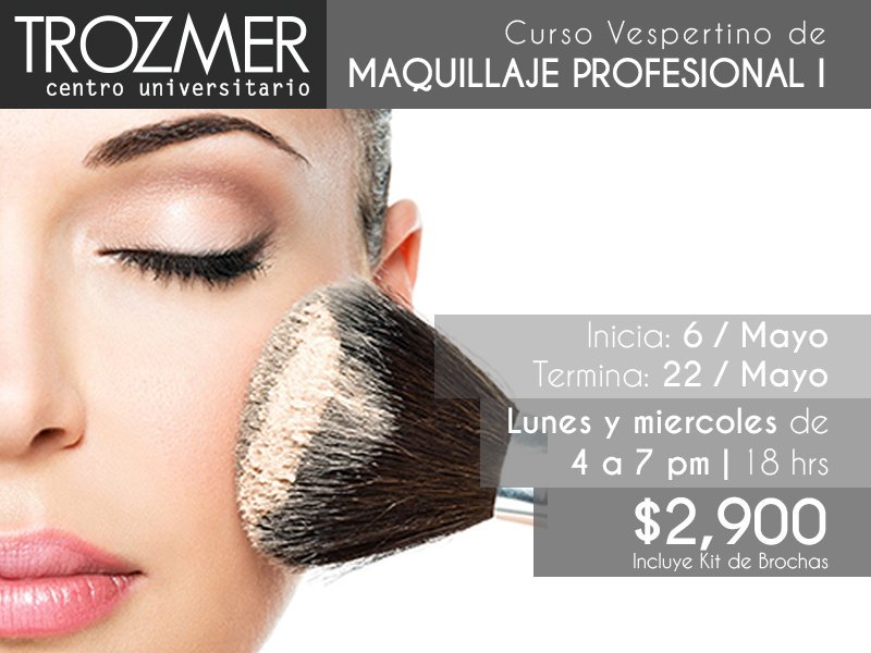 uni_trozmer's tweet image. ¡No te pierdas los cursos de MAYO que tenemos para tí!
Inscríbete al: 2430265 ext. 131 / WhatsApp: +52 1 222 512 2300 / E-mail: cursos@trozmer.edu.mx
.
.
#Automaquillaje #DepilacionHilo #EditorialDeModa #PersonalSvopper  #Peinado #Barbería #AprendeMAC #Puebla