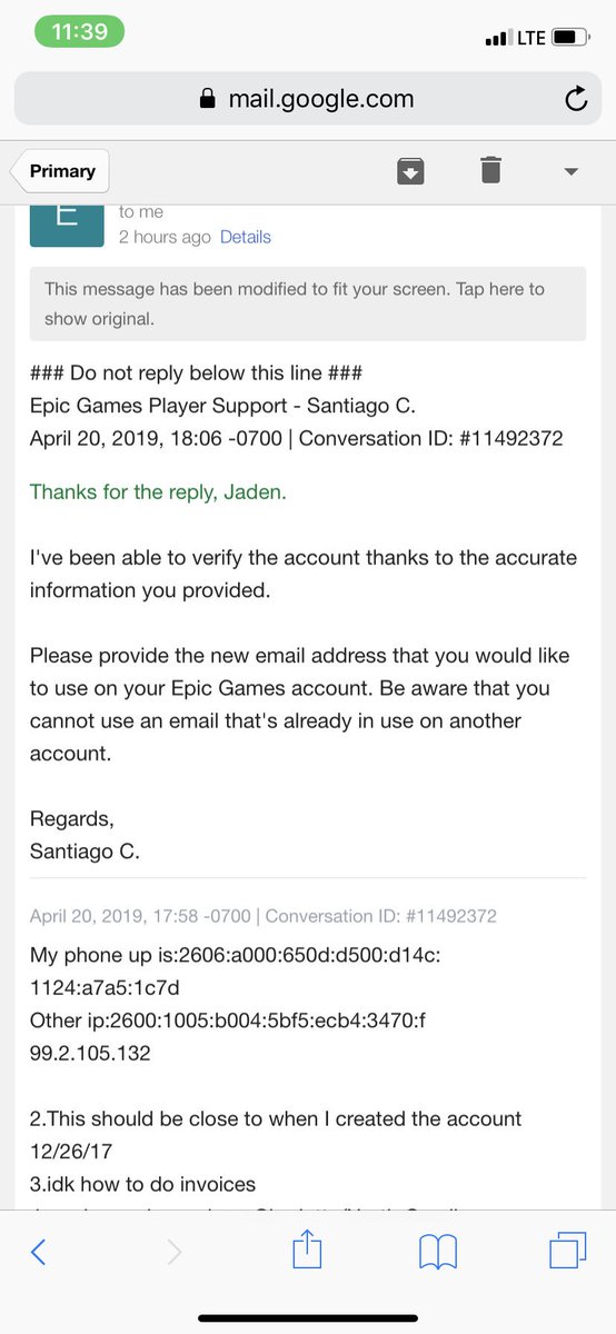 YoutubeTrustAce's tweet photo. @EpicGames @FortniteGame can u please tell your support dude to change my email on file he said I sent him all the right info but he still hasn’t changed it. If he don’t change it by 4 I can’t play in the finals because of 2fa thing https://t.co/ODuwJuYQ8S