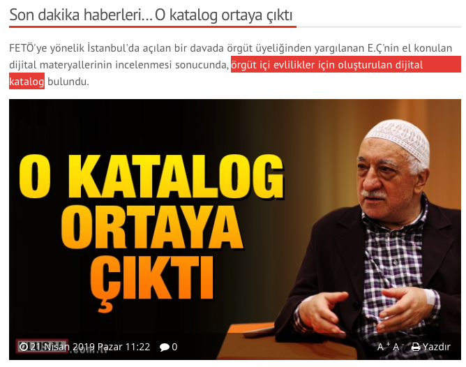 "örgüt içi evlilikler için oluşturulan dijital katalog"