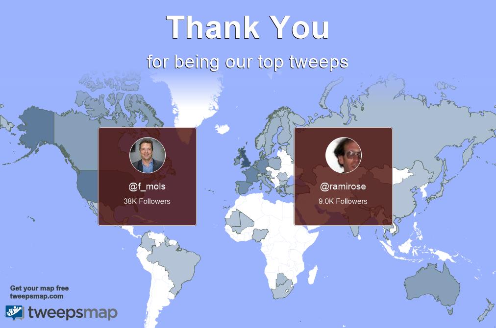 MikeLanng's tweet photo. Special thanks to my top new tweeps   this week @f_mols, @ramirose https://t.co/RxtAbK0rvu