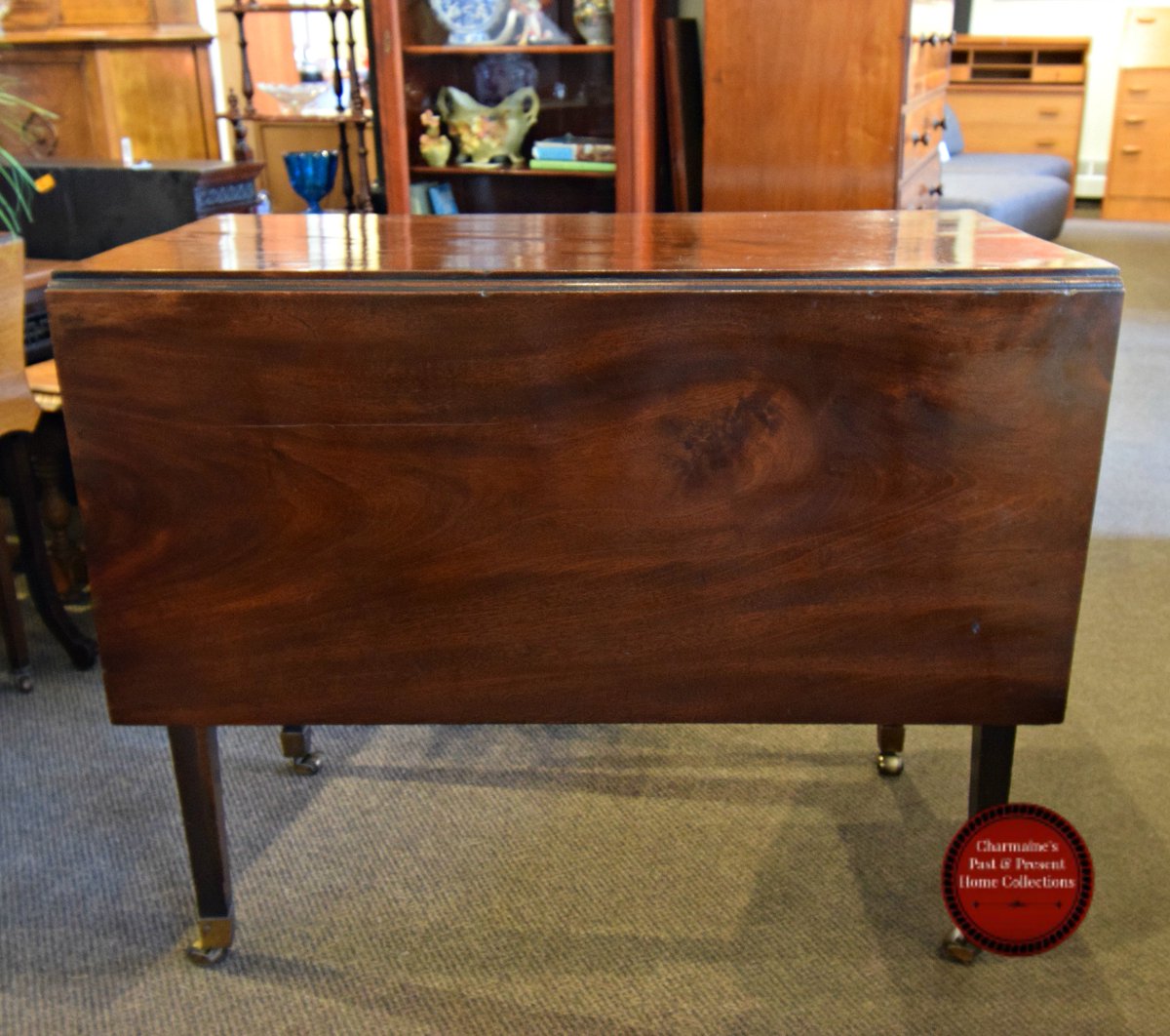 charmainesVic's tweet photo. Great antique mahogany drop leaf table on brass castors just $399.00 now at Charmaine's Past and Present.
#antique #yyj #dropleaf https://t.co/gqGt0AoC8r