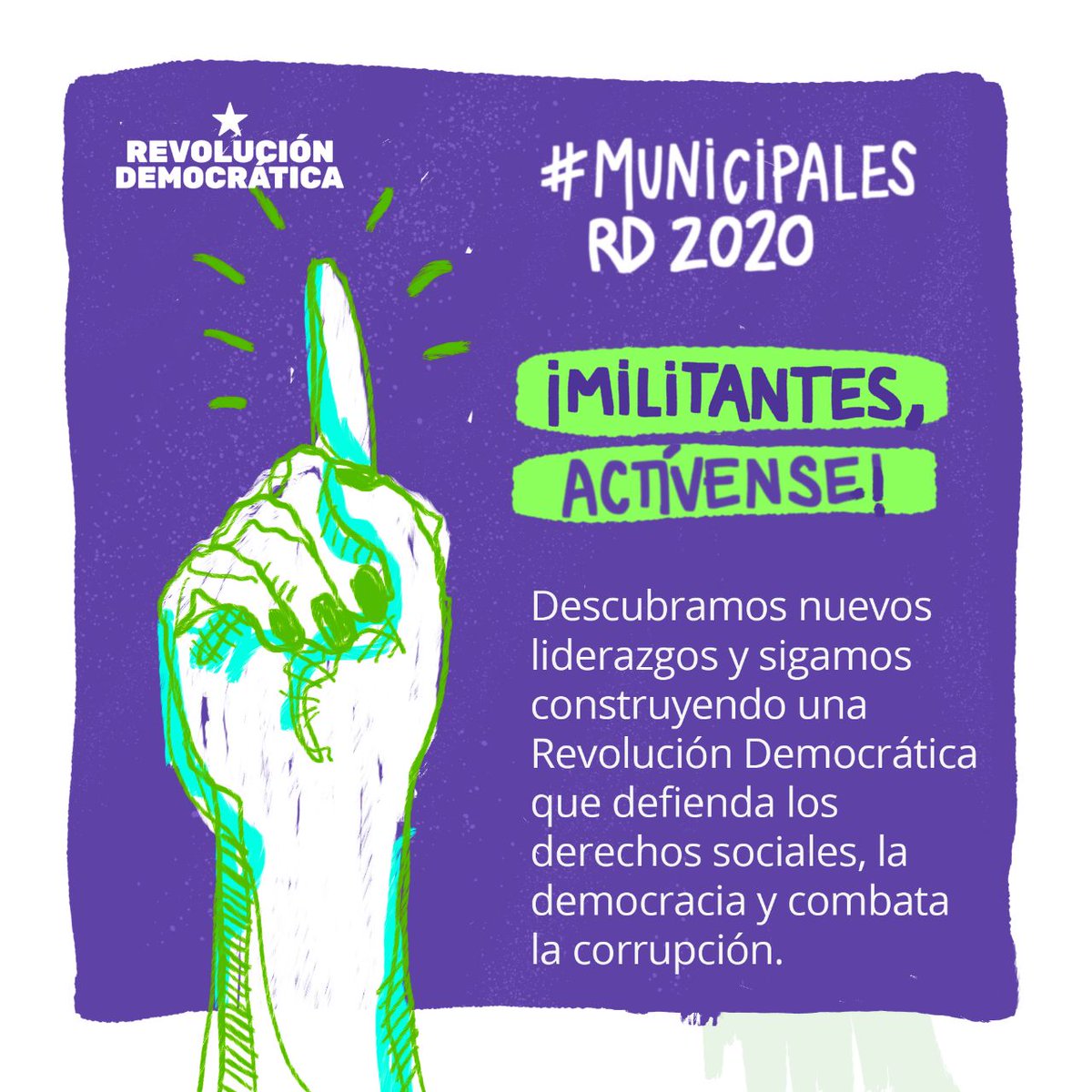 Nadie conoce más la realidad local que quienes participan cotidianamente de ella. Si eres militante de <a href="/RDemocratica/">Revolución Democrática</a>, llena este formulario hasta el 30 de abril y ayúdanos a construir en conjunto las #MunicipalesRD2020 ☝🏽
 bit.ly/2Gpwijb
