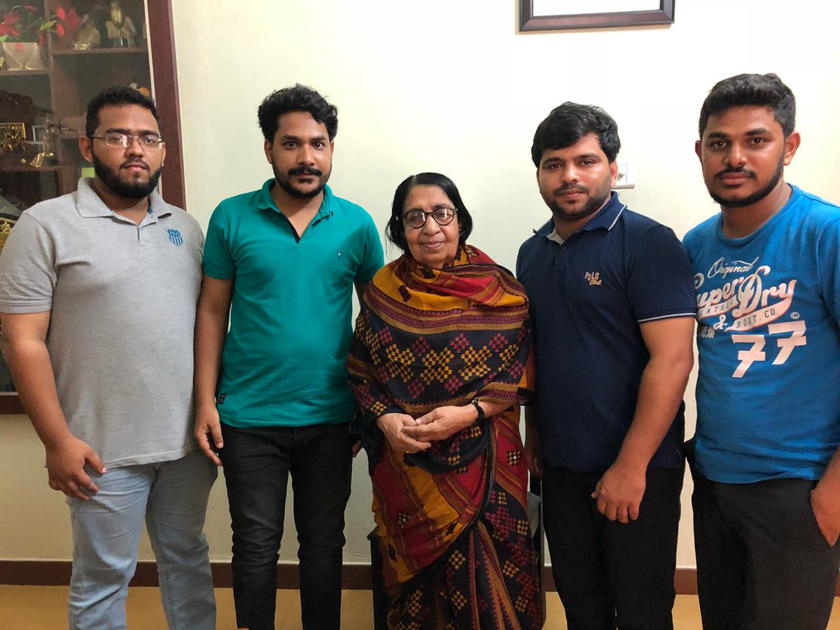 AssamFront's tweet photo. Campus Front of India Karnataka state met Kanjanamala in her residence at Mukkam and extended supports to her social activities. The delegation was led by National committee member Thafseer, state committee members Ashwan, Riyaz and Imran were present the moment https://t.co/ZJVVvOBzSp