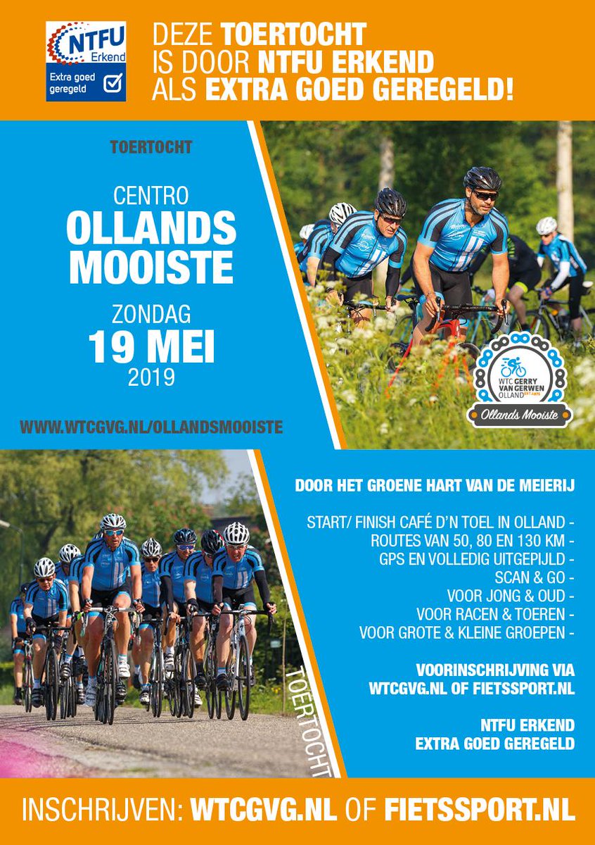 Ooh ooh, wat hebben we genoten van Ollands Ruigste. En ooh ooh wat hebben we weer een zin in Ollands Mooiste. Jullie ook? 
Meld je nu aan op onze website wtcgvg.nl/ollandsmooiste of op fietssport.nl 
#wielrennen #toertocht #extragoedgeregeld #genieten