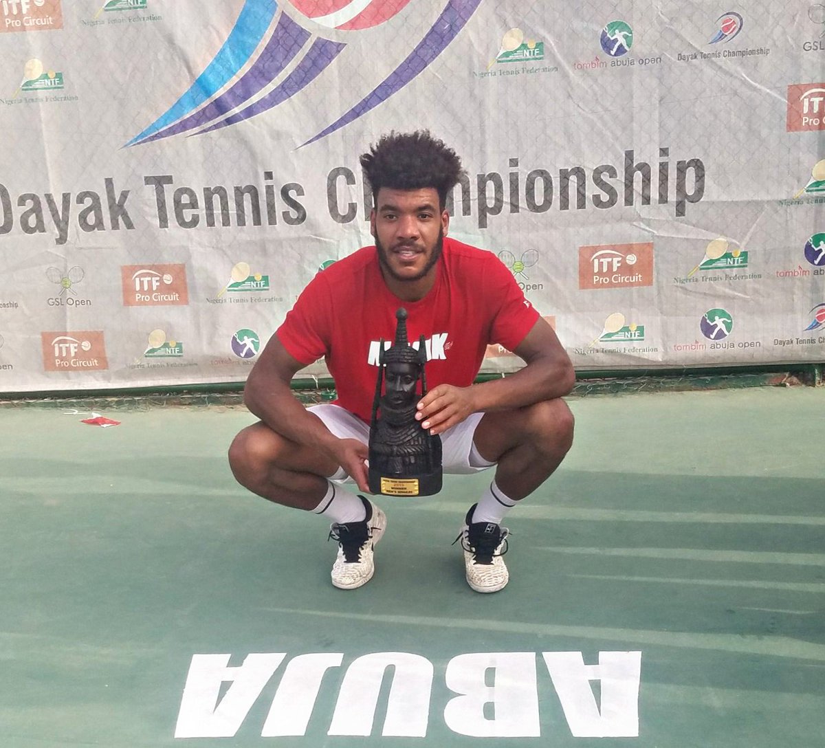 ntf_tennis's tweet photo. 28-year-old Tom #Jomby claimed his 6th ITF World Tour title with victory over Danylo #Kalenichenko in the final of the Dayak Tennis C'ships in Abuja on Sunday.
READ MORE: https://t.co/OjKqBblZJF https://t.co/gplRXoLjWm