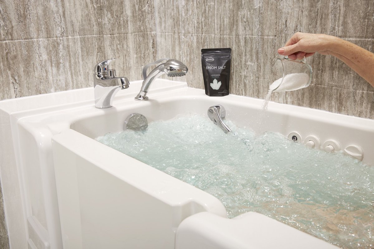 It's Soaking Sunday! Did you know our Jacuzzi walk-in tubs are some of the only tubs actually designed to be safe for soaking products like Epsom salts? buff.ly/2H222Nl

#herlsbathandtile #bathroomremodel #homeimprovement #walkintubs #soakingsunday