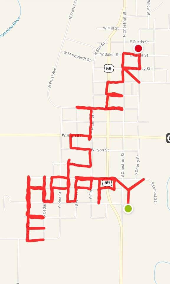 humanetchsketch's tweet photo. 21) Today’s 4.24 mile run. We’re taught that on this holiday, Jesus Christ will #rise &amp; Romans 5:8 says But God shows his #love for us in that while we were still sinners, Christ died for us. #HappyEaster @UIchildrens 
#humanetchasketch 
#childhoodcancerawareness
#runforarmstrong https://t.co/4Avx7QmiSe