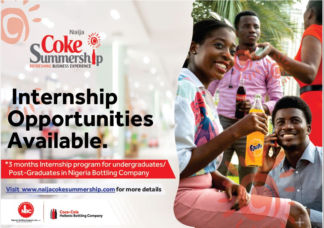 Looking for internship opportunities? You can still apply for the 2019 Naija Coke Summership via naijacokesummership.com