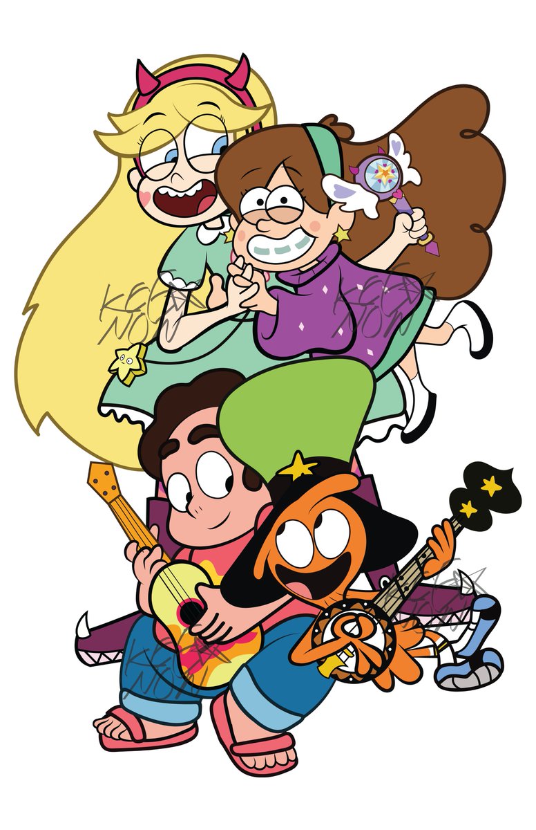 Mr_Saturated's tweet photo. Star Children Crossover. Tell me these guys wouldn't just make the best karaoke album ever. #gravityfolls #StarVsTheForcesOfEvilSeason4 #StevenUniverse #WanderOverYonder #Disney #CartoonNetwork https://t.co/sgxu2Qvov4