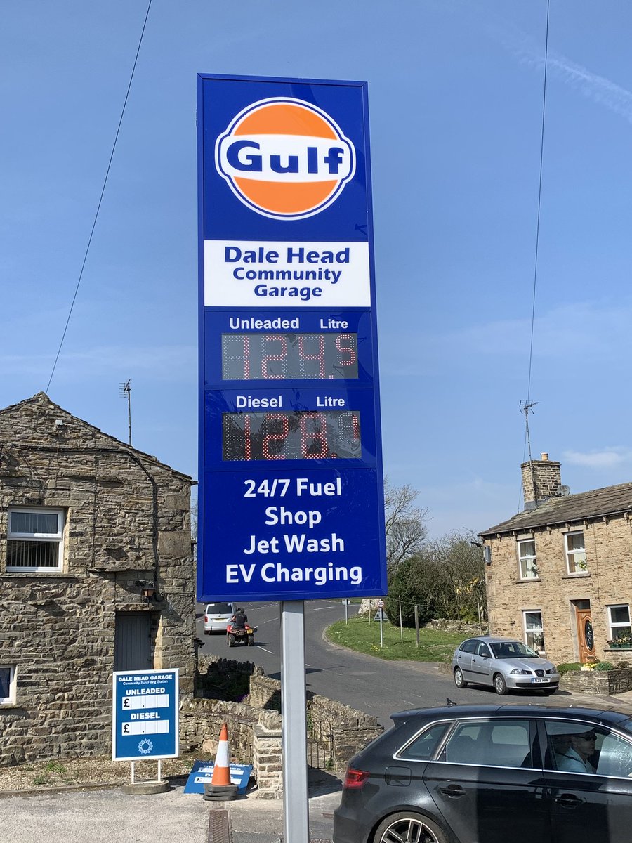 Pleased to be able to support the Community Garage at Hawes while visiting the Dales - this is not a sign you come across every day!