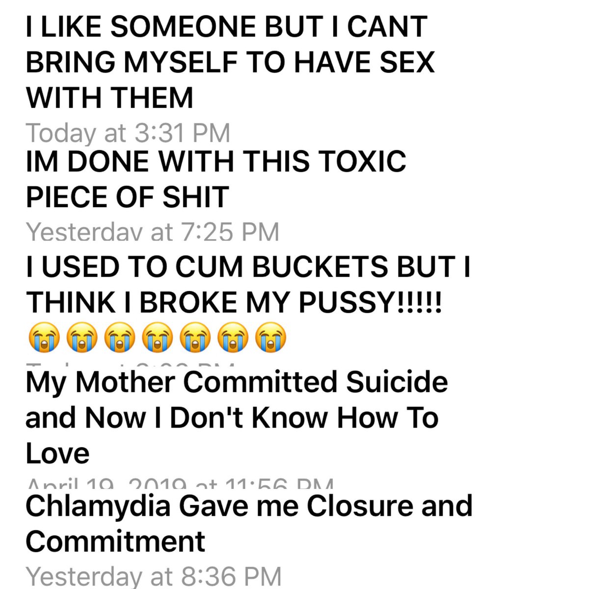 GuysWeFcked's tweet photo. Your weekly reminder that you’re not alone in whatever life is currently throwing your way ❤️ #SubjectLineSunday #GuysWeFucked #FuckerEmails #CantBringMyselfToFuckHim #ByeBye #BucketsOfCumToBucketsOfNone #HowDoYouDealWhenALovedOneCommitsSuicide #ChlamydiaClosure https://t.co/oSAmBS2NLm
