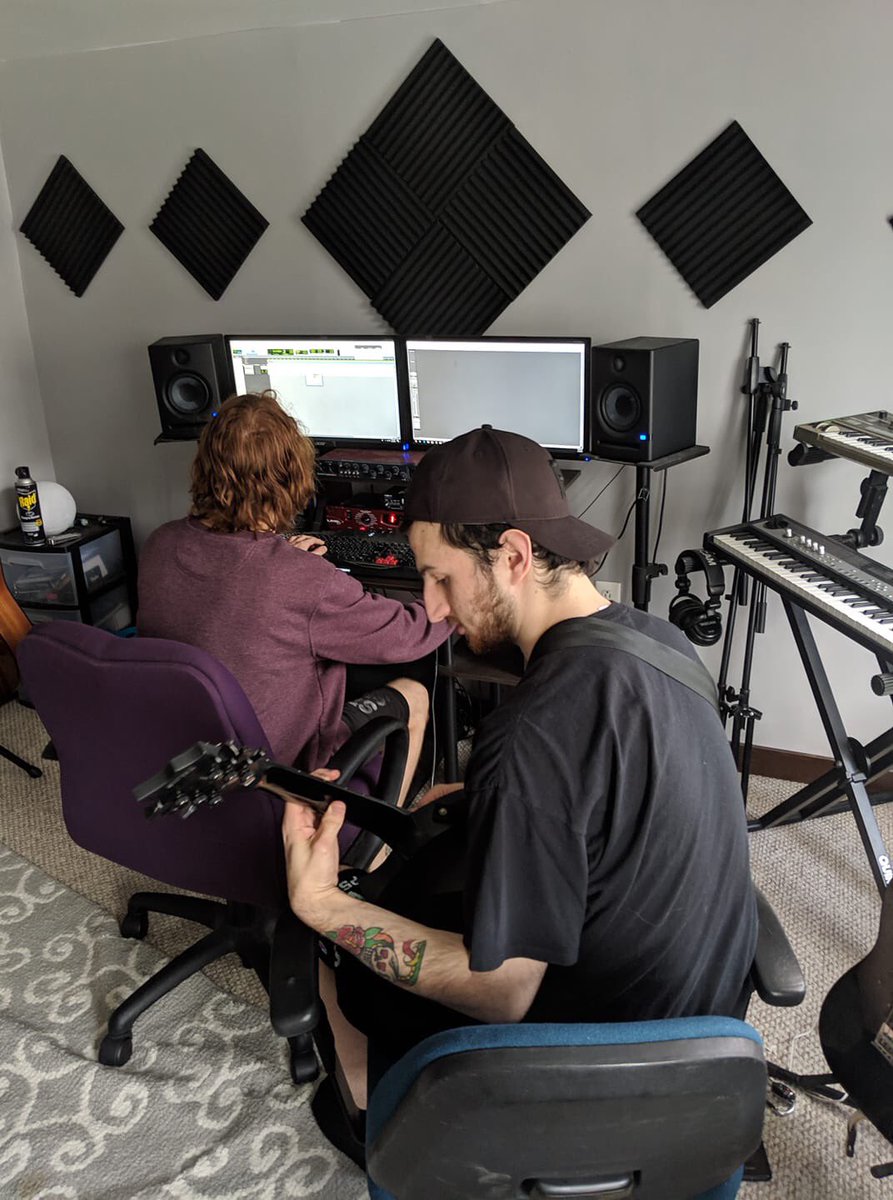 In the studio recording a 4 song demo.