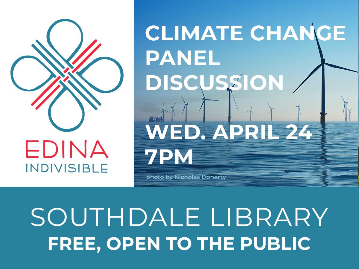 edinaindivis's tweet photo. @edinaindivis invites you join your friends and neighbors for an informative panel discussion on climate change: the science, the impact, and what the City of Edina is doing to address these challenges. https://t.co/bvncT2ZHol