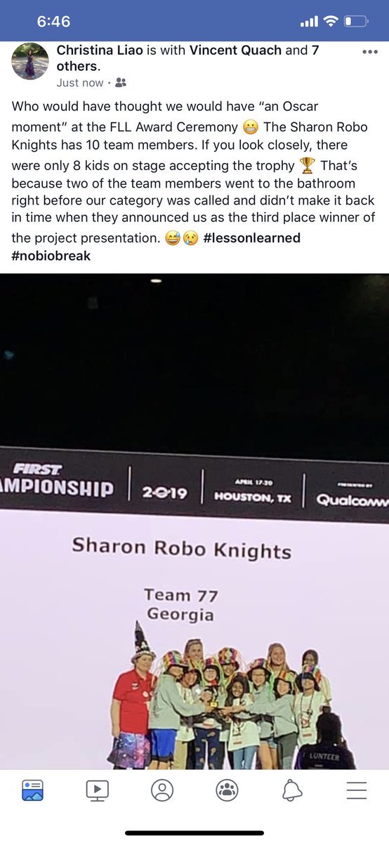 qcl2017's tweet photo. An “Oscar moment” at the FLL Award Ceremony 👇🏼😬😅😢 @FIRSTweets @firstlegoleague #FIRSTChamp #FIRSTOscar @4roboknights https://t.co/YGERZApuAM