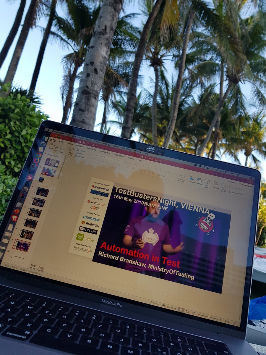 RudolfGroetz's tweet photo. hanging around in south miami beach waiting for the next cocktail while promoting the next #TestBustersNight #atamvie where @FriendlyTester BossBoss of @ministryoftest talks about #TestingInAutomation... https://t.co/d9d63F6cAD