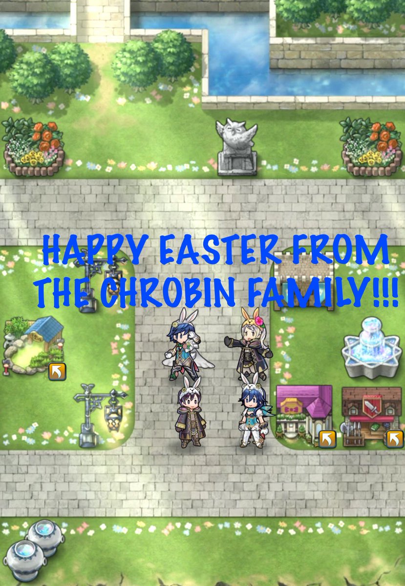 AROD7293's tweet photo. Since I forgot I had Spring!Chrom & Spring!Lucina, I’m posting one more Happy Easter pic, this time with the Chrobin family as a whole! Happy Easter & Passover!..again. #chrobin #chromxrobin #robinxchrom #FireEmblemAwakening #springchrom #springlucina #robin #morgan #fe13 #feh https://t.co/8OJm8HdyuB