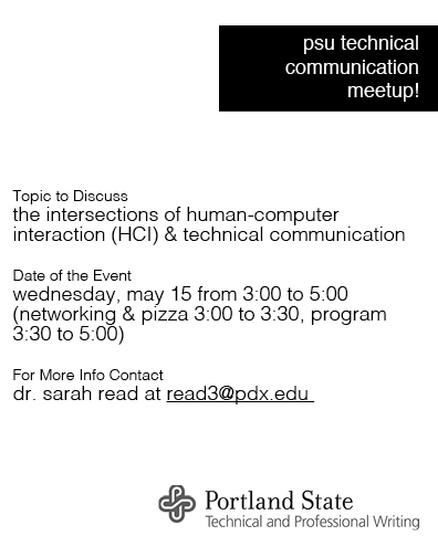 The next PSU Tech Comm meetup is May 15th. Come for the program, pizza, and networking (not necessarily in that order). We hope to see you there! For additional meetups, please read our blog: psutechwriter.com/2019/04/21/spr…