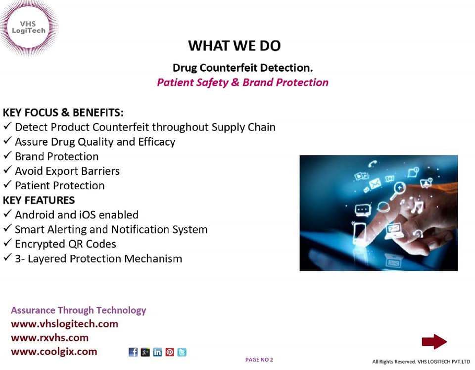 BiomedsVhs's tweet photo. WHAT WE DO

1. Enabling End To End Traceability

2. Drug Counterfiet Detection. Pt Safety &amp; Brand Protection

3. Last Mile Reach, Pt Care, Serving Precious lives.

4. Our Next Upcoming Innovations... 
https://t.co/fgdonuDGce
https://t.co/sjXIyYzpPc 
https://t.co/OtEX9hS6xi https://t.co/DbkRcztadW