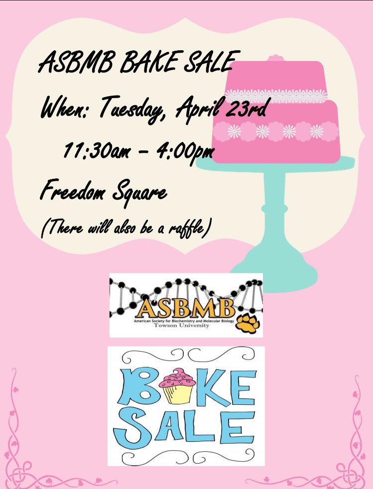 tu_asbmb's tweet photo. Bake sale this Tuesday!!! 😄 https://t.co/je6XefnHvD