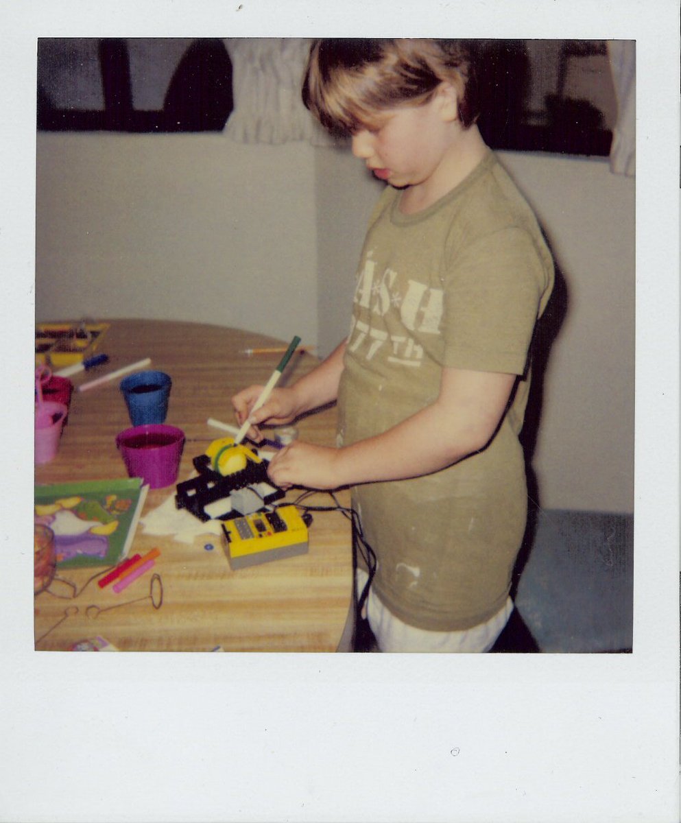 novysan's tweet photo. #ThrowBackEaster to the time I taught my daughter how to algorithmically decorate Easter eggs with a robot. https://t.co/VAGgm1o5iq