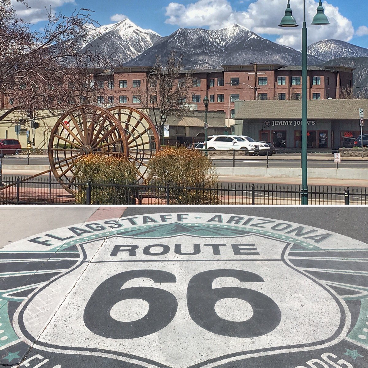 There’s snow on them there nearby hills in Flagstaff, Arizona.
<a href="/VisitTheUSA/">Visit The USA</a> <a href="/MarieForleo/">Marie Forleo</a> #USATravel #ShotoniPhone
