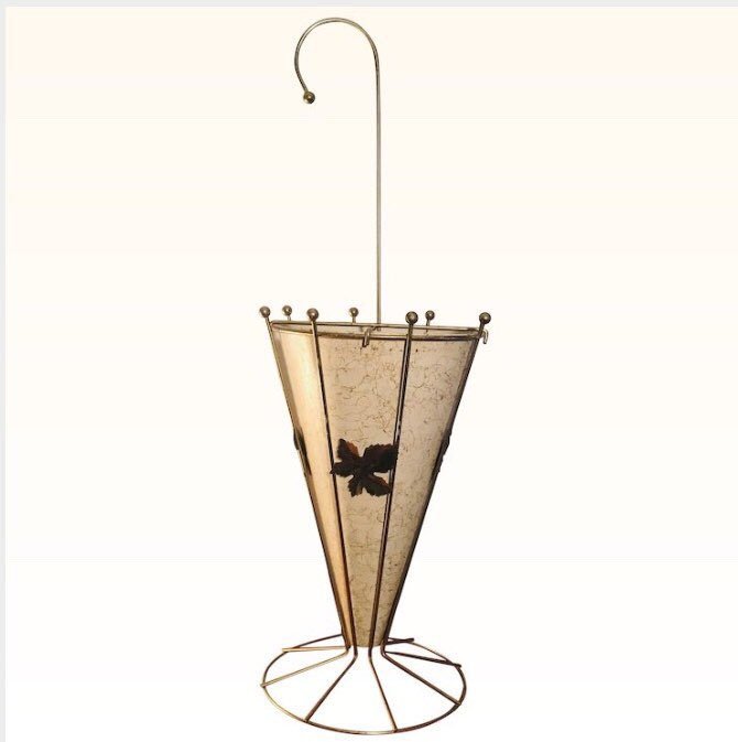 Atlantiques5's tweet photo. April showers brings May flowers and a great vintage trendy umbrella stand, only at https://t.co/smOlz4ezQj at my #etsy shop: vintage Mid-century Italian brass umbrella stand in the shape of an umbrella with brass leaf adornments; https://t.co/emctg9moMZ #unbrellastand #spring https://t.co/1MTCwwjIwi