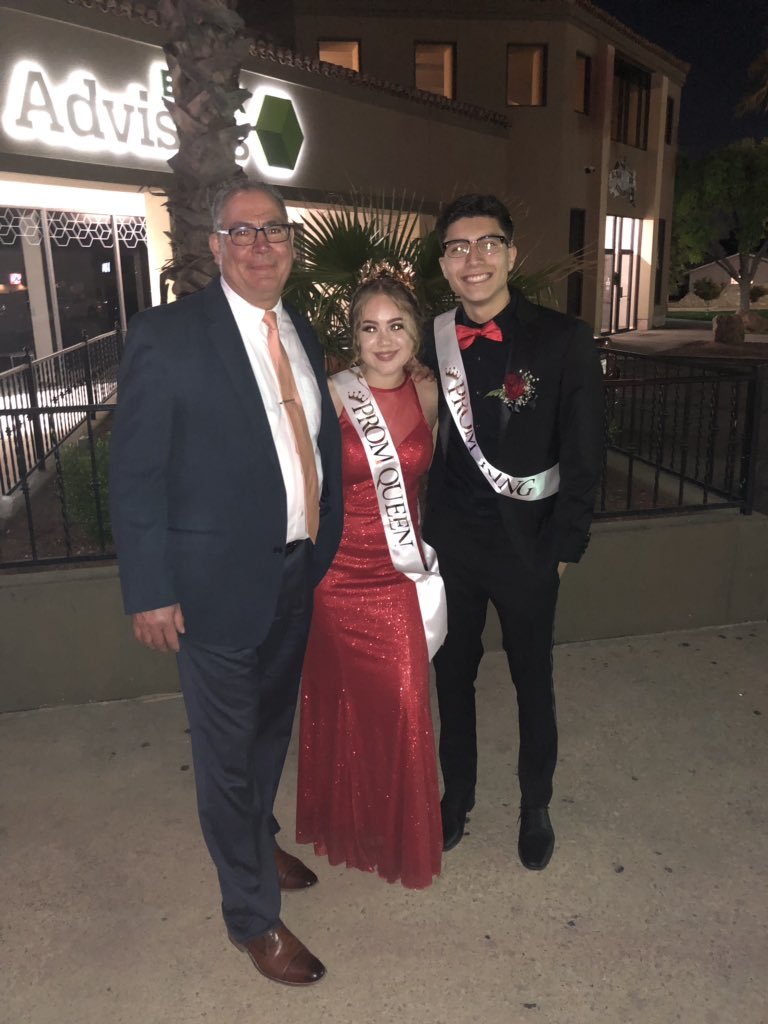 Eastlake_HS's tweet photo. Congratulations to our 2019 Falcon Prom King &amp; Queen. Michael and Stephanie.  What an amazing couple. So proud of both you. #TeamSISD #FeartheFalcon https://t.co/S2gZTRp5BQ