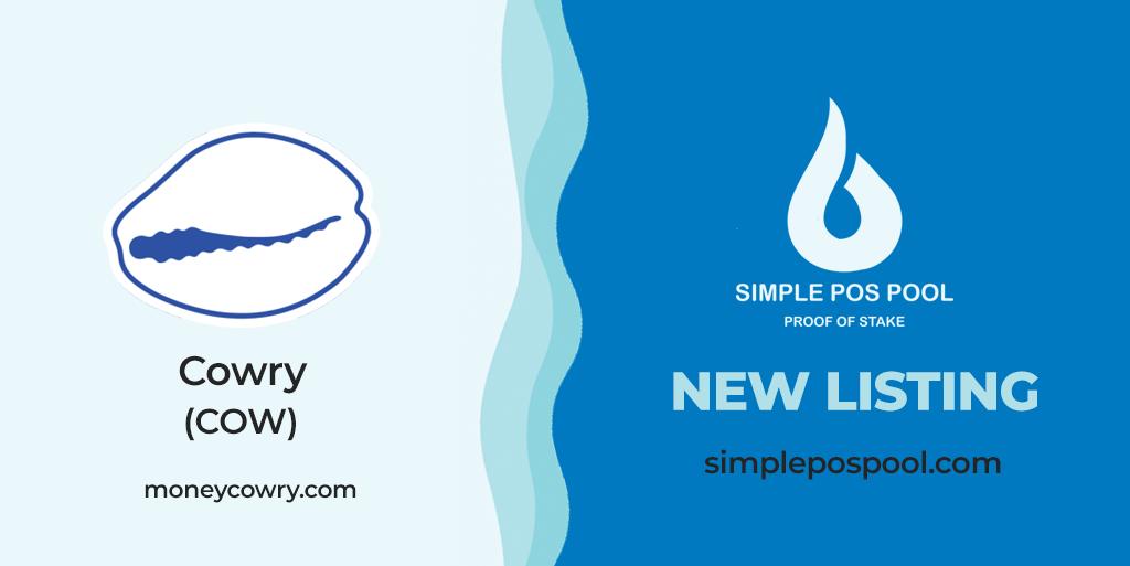 $COW is now avaliable on #SimplePosPool

Join now our instant #masternode 

Visit us at discord.gg/ubZFAPr             or simplepospool.com        

 @Cowry56369731 #masternode #spp $ETH $BTC