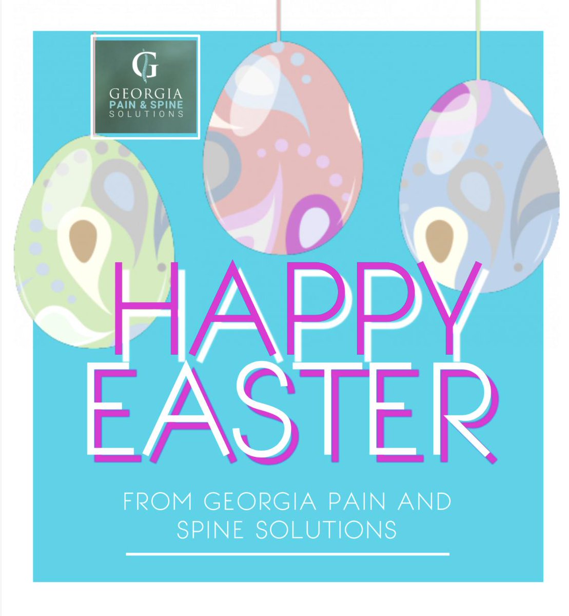 PainGeorgia's tweet photo. HAPPY EASTER FROM THE GEORGIA PAIN AND SPINE SOLUTIONS TEAM! 😀

#HAPPYEASTER #LOCALBUSINESS https://t.co/IWQNQ1NXuN