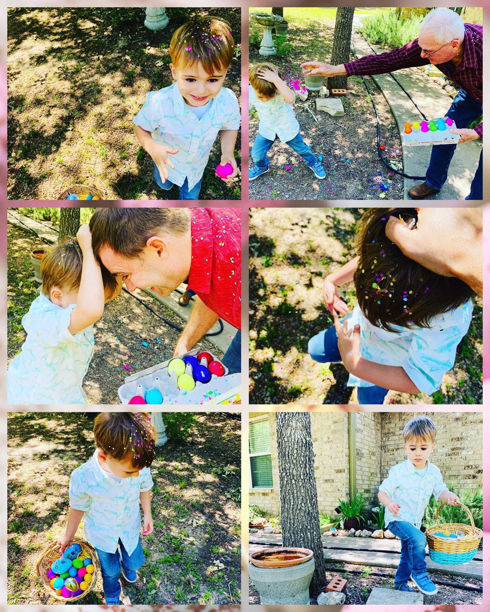 heatherlywrites's tweet photo. Our boy loves confetti eggs more than candy-filled ones! HAPPY EASTER, y’all!! Hope yours was blessed with family and friends. #easteregghunt #confettieggs #easterwithfamily 🐰♥️ https://t.co/T9XTXcXyqL