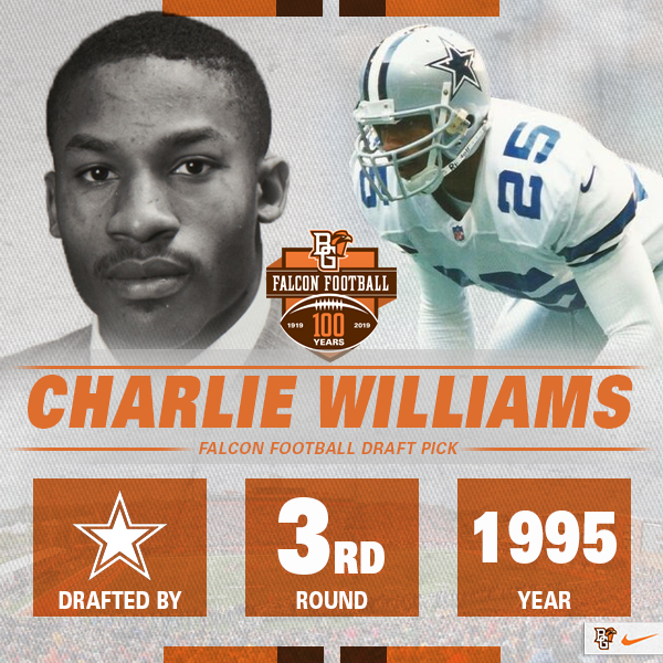 BG_Football's tweet photo. It's NFL Draft Week and we are turning back time. BGSU has a long and proud tradition of draftees, including Charlie Williams. He played in 81 career games with the Cowboys. #BGNFLDraft https://t.co/vsY3r9mYqt