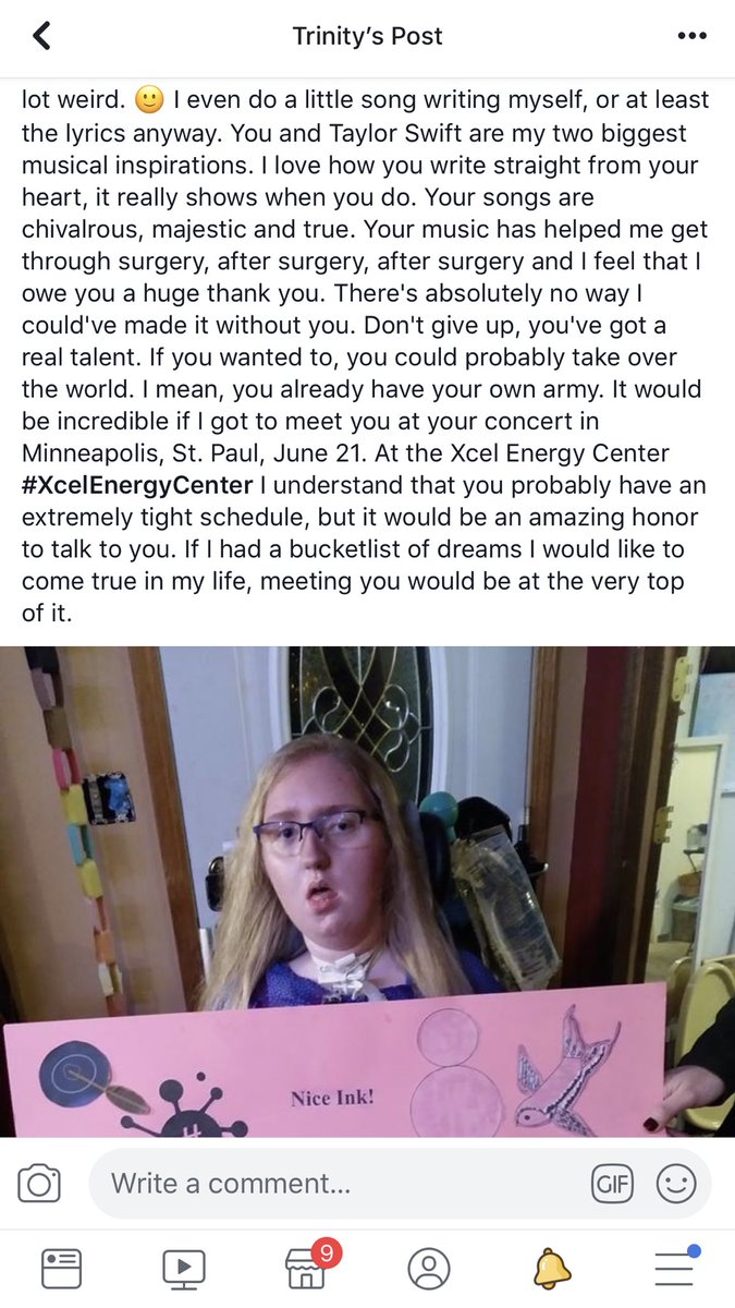jpops897's tweet photo. ATTENTION ALL!!!! Please help by retweeting this to help Trinity achieve her dream of meeting @ShawnMendes at his concert in June!!! @XcelEnergyCtr #ShawnMendesMeetsTrinity Share on Facebook too! https://t.co/5NBgL57mui