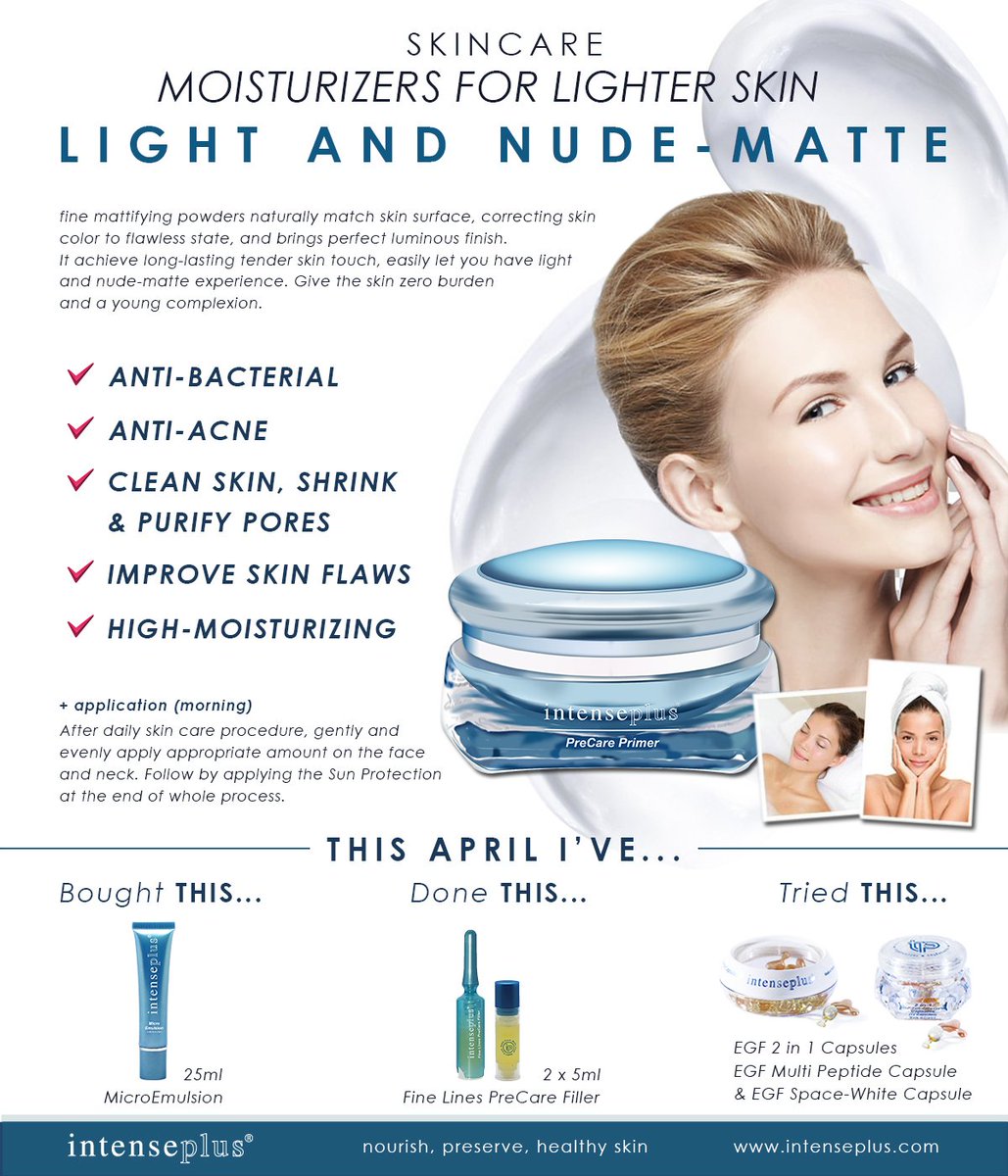 Intenseplus123's tweet image. Moisturizer for lighter skin.

#intenseplusmy #beautytip #moisturizer #lighter #nude #matte #skincare