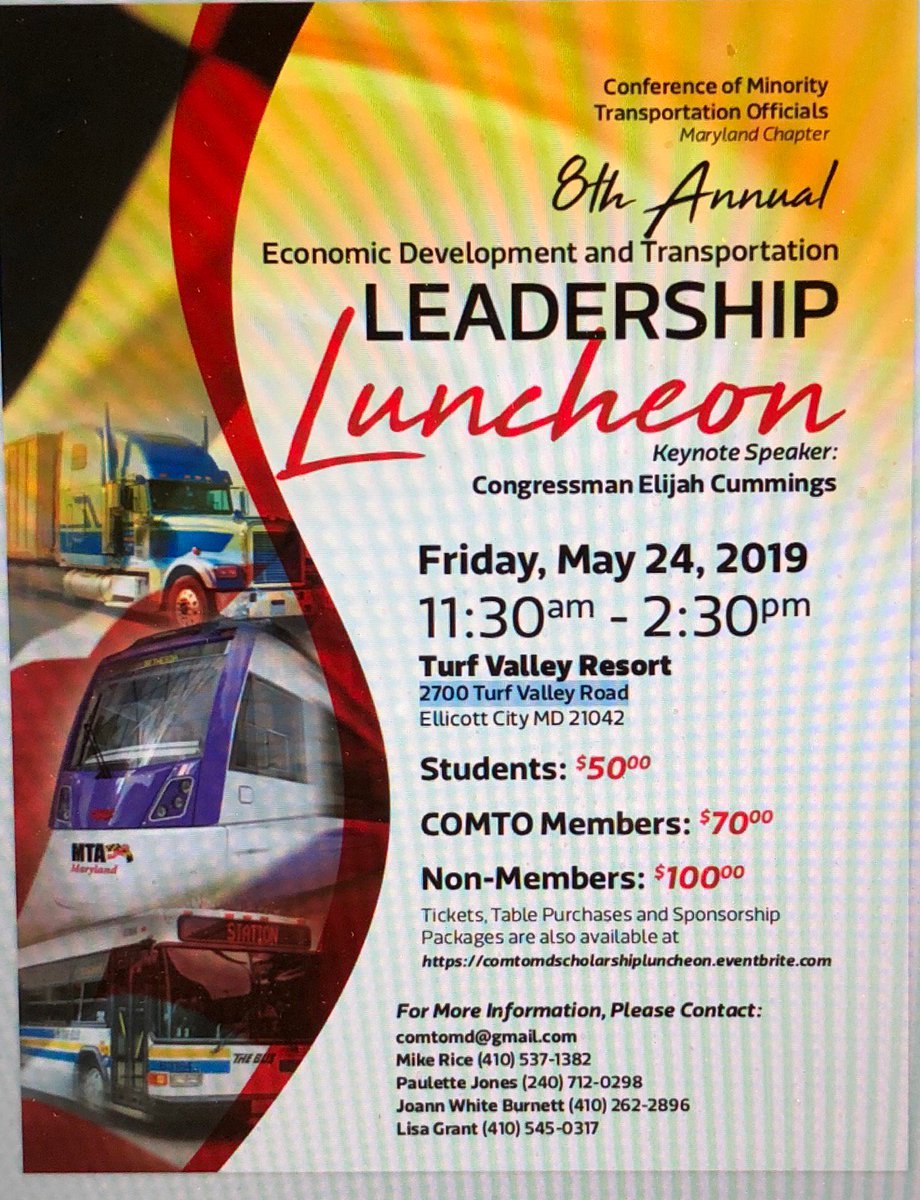 COMTOMd's tweet image. Have you registered to join us 4 our annual luncheon featuring Congressman Cummings. We would love to see you there