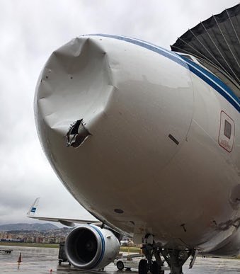نابير وحدة رهينة  Kuwait Airlines' aircraft nose 'damaged' while landing in Beirut airport -  Gulf Business