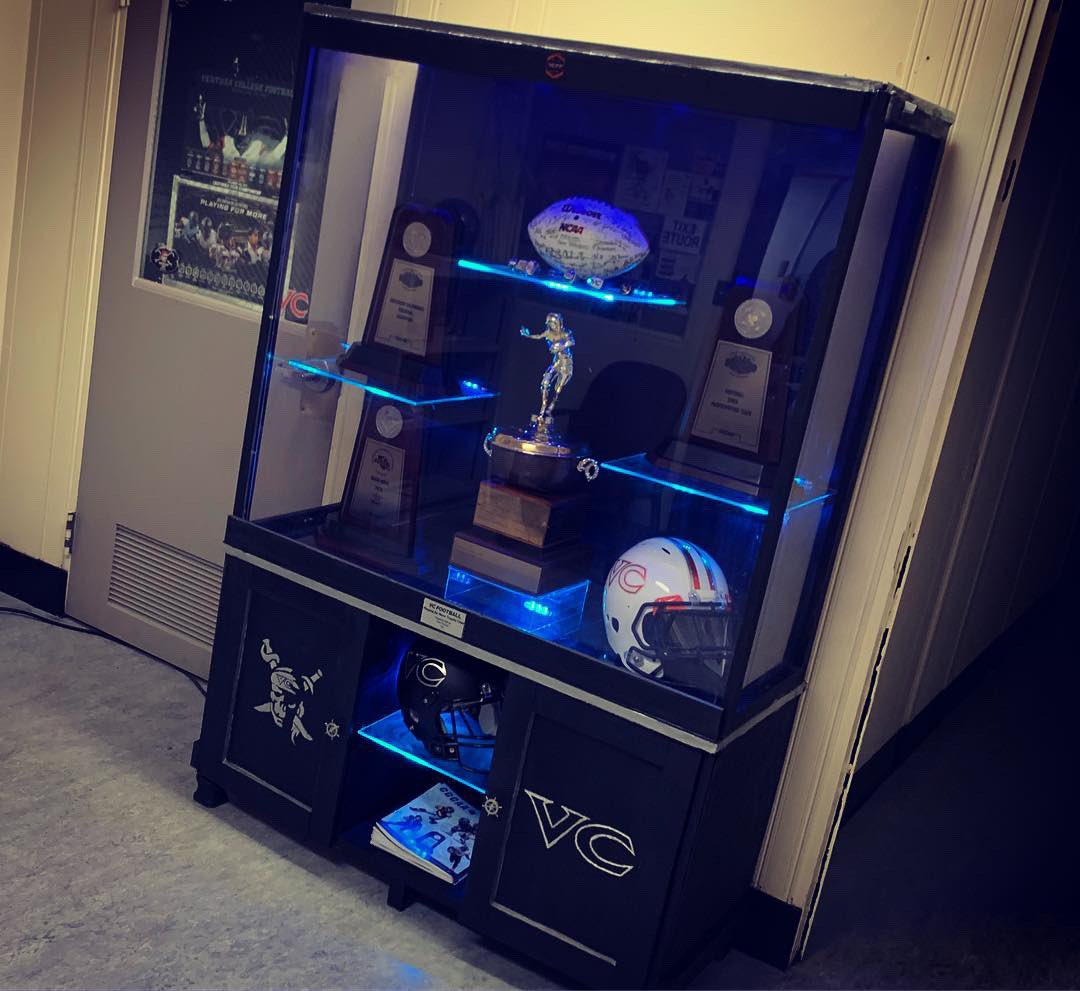bobby_moo's tweet photo. Check out VC FOOTBALL’S NEW PLAYING FOR MORE TROPHY CASE that I built and what it symbolizes #BD27 #LIMITLESS https://t.co/jKMpO3cGZh