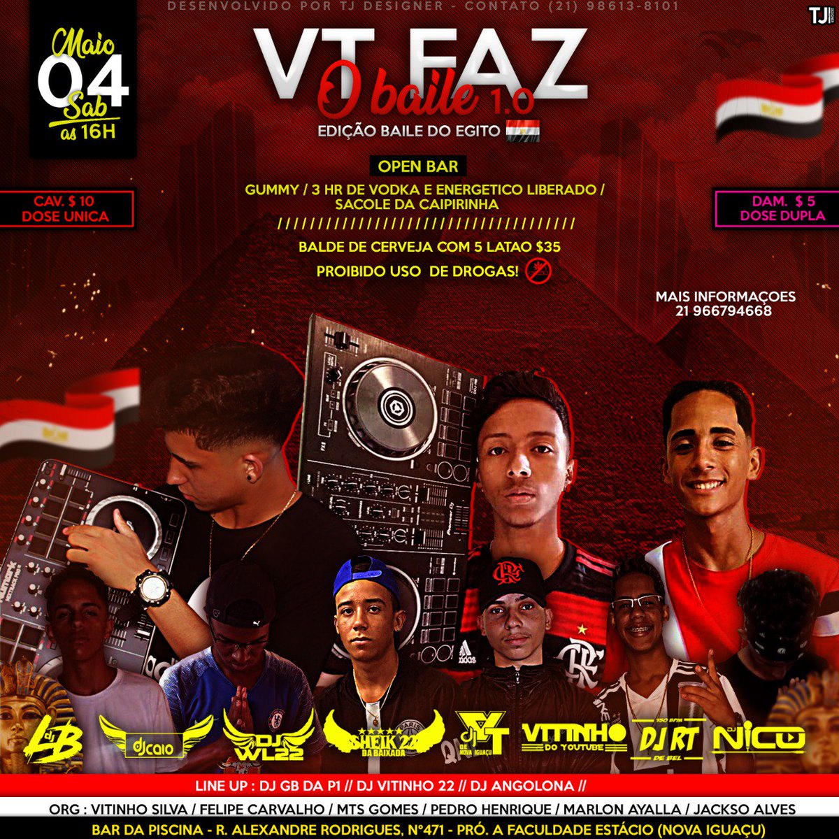VtFaz's tweet photo. Falta Apenas duas semanas para a melhor de maio !🚀❤🔥 Vai ficar de fr dessa dessa ? ❤

V.T Faz o Baile 1.0 - Edição Baile do Egito 🥳🇪🇬

Estamos preparando o melhor para vcs!❤
3H de Vodka com Energético e Gummy Liberado pra vcs!!🤭🍺
Então chama seus amigos
convoca geral ! ❤ https://t.co/3Cx9PwRnve