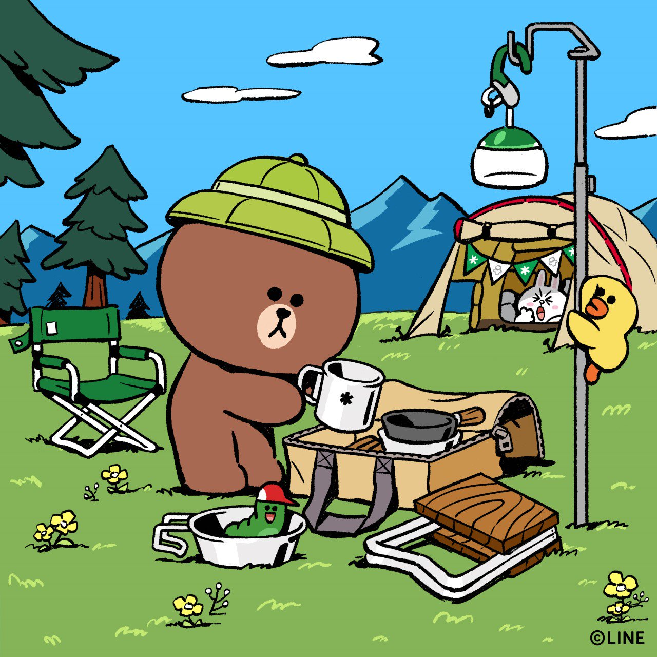 Snow Peak - スノーピーク x LINEFriends コラボ 3点セット スノーピーク x LINEFriends コラボ 3点セット（snowpeak LINE