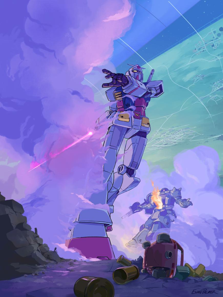 evantickles's tweet photo. So for Mobile Suit Gundam's 40th anniversary, I'm thinking about doing a series of paintings of the various Gundams throughout its history. Of course I had to start with the grandfather of them all, the RX-78-2. #gundam #GUNDAM40th https://t.co/jovwEyIRbX