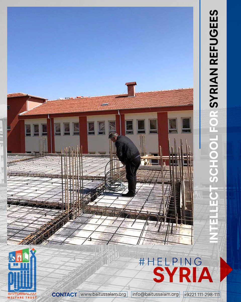 Baitussalam_Org's tweet photo. The structure is near completion of our Intellect School for Syrian Refugees in Gazientep, Turkey by Baitussalam Welfare Trust.

#SupportBaitussalam 
#SaveSyriaChildren https://t.co/Tfg0TFuFKS