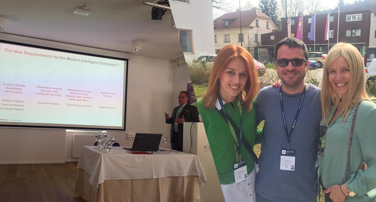 MISistem's tweet image. Visiting Ljubljana for #CRMT event on #ZeroClickAnalytics and seeing #HyperIntelligence in action. Act on information proactively and predictively, learn fast, lead change and inspire action. #digitaltransforamtion
